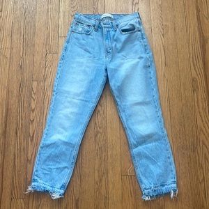 Abercombie High Rise Ankle Mom Jeans